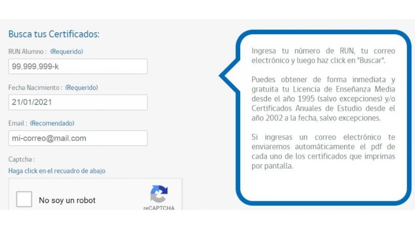 certificado de estudios enseñanza media