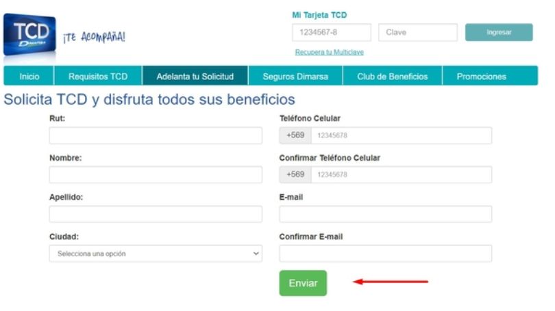 solicitar tarjeta dimarsa online
